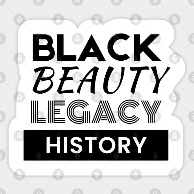 Black Beauty and Legacy Sticker by by GALICO